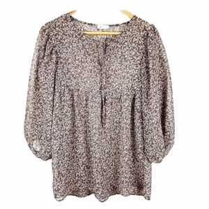 Everly Blouse Top Tan Size S